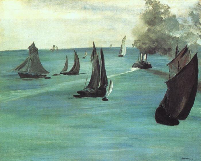 Edouard Manet The Beach at Sainte Adresse China oil painting art